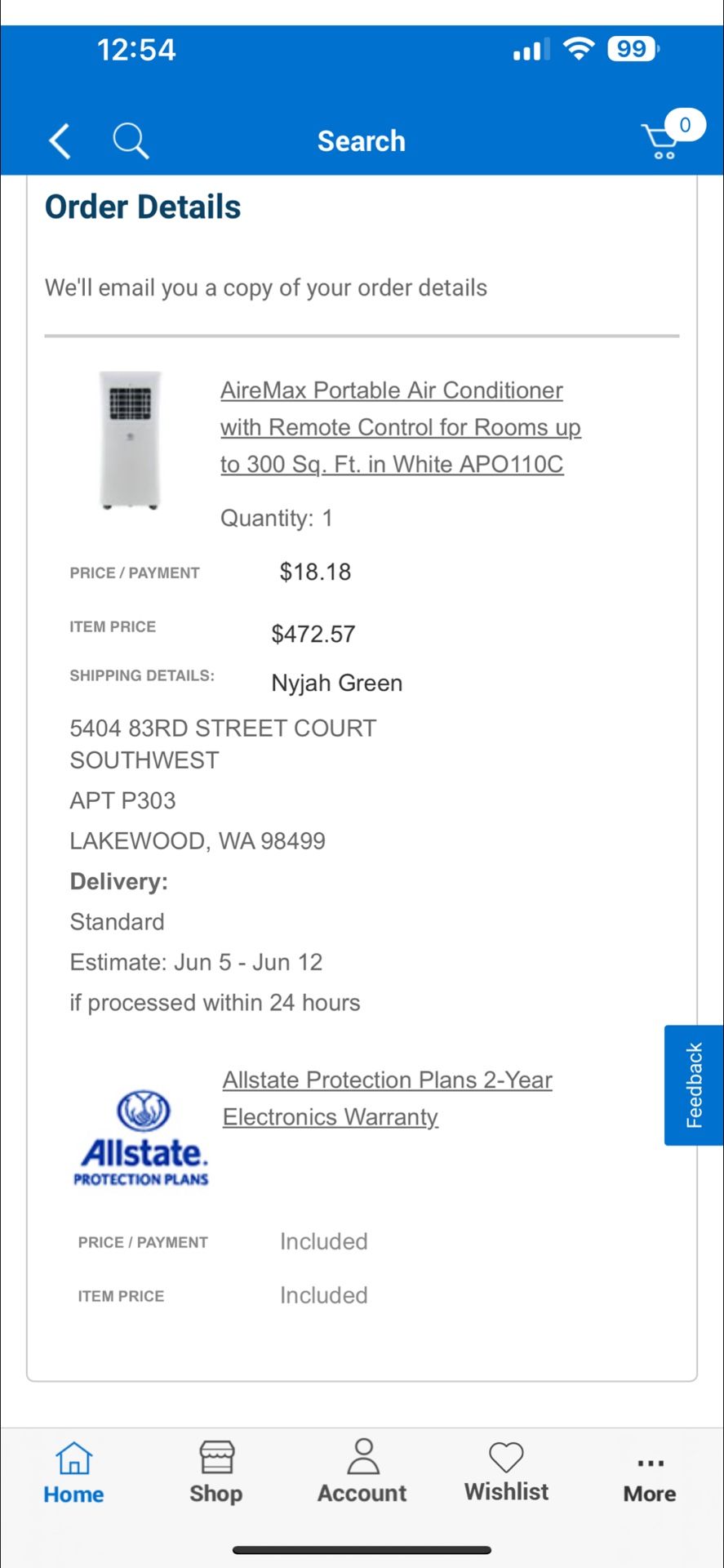 Portable Air Conditioner (AC)