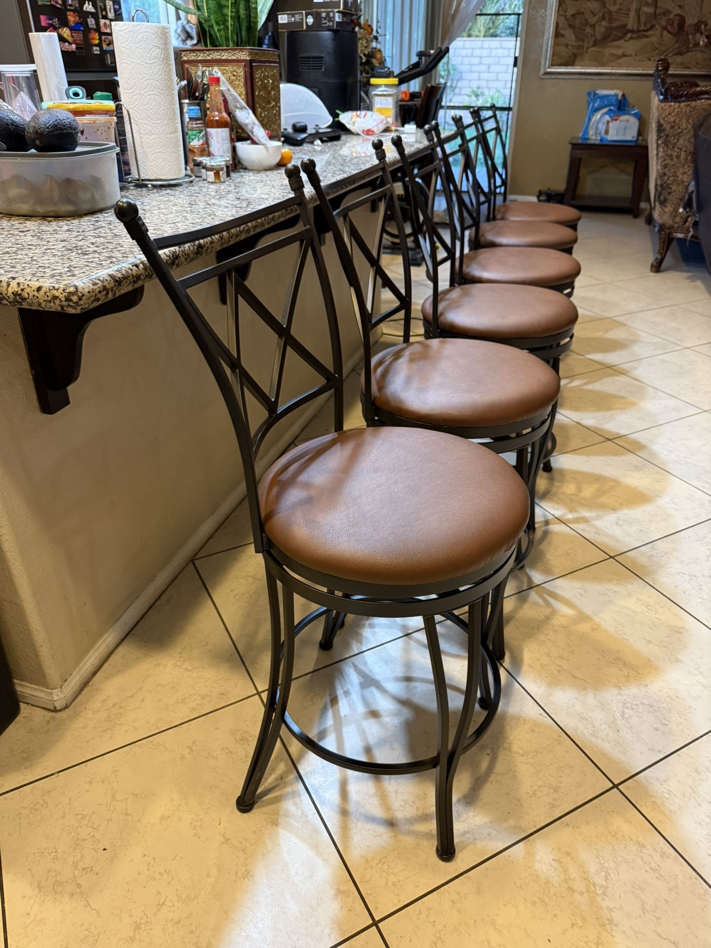 set of 6 new counter height bar stool