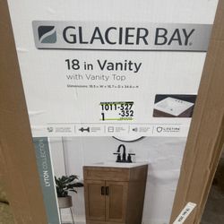 Glacier Bay 18in Brown Vanity