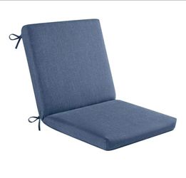 Mid Back Dining Chair Outdoor Cushion~NEW~ in Lake Blue 20"W x 17"D~ Hampton Bay
