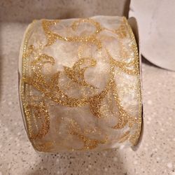BEAUTIFUL GOLD SHEER RIBBON
