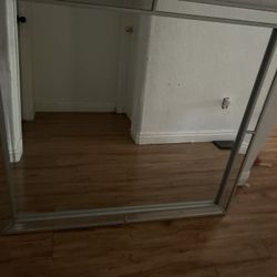 Silver Mirror  3’5 wide and 3’2 tall