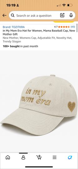 TOZITKRA 'in My Mom Era' Mama Baseball Cap, Beige - Brand New