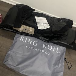 King Koil Luxury Twin Size Air Mattress (20" Raised) with Built-In Pump Model 29171 📍Includes original gray heavy-duty carry bag   