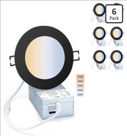 (Brand New in Box) 
Premium LED-Canless Recessed Lighting 4-inch 5 CCT Adjustable Dimmable Recessed Downlight Fixture, Ceilling Light with Junction Bo