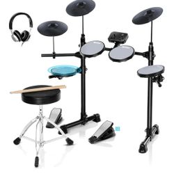 Vangoa Electronic Drum Kit with Silicone Drum Pad