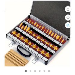 35 Pieces/Set Carbide Tipped Router Bits, 1/4 Inch Shanks