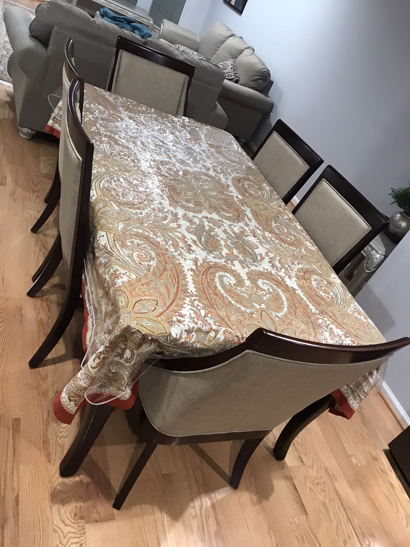 Dining table 72 inch white 6 chairs