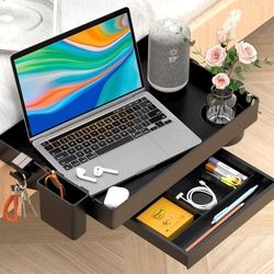 Folding Bedside Shelf, Bunk Bed Shelf Organizer for Top Bunk, Drawer & Cup Holde