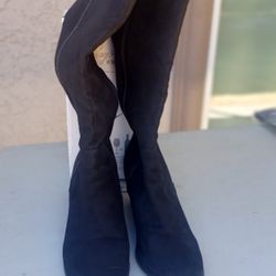 Women's Black Wedge Boots