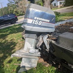 Challenge Bass Boat 150 Hp Evenrude Motor