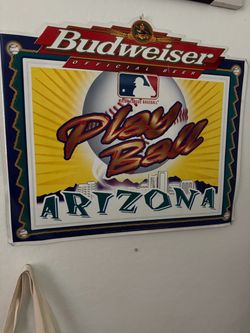 1998 Budweiser MLB Arizona tin sign vintage