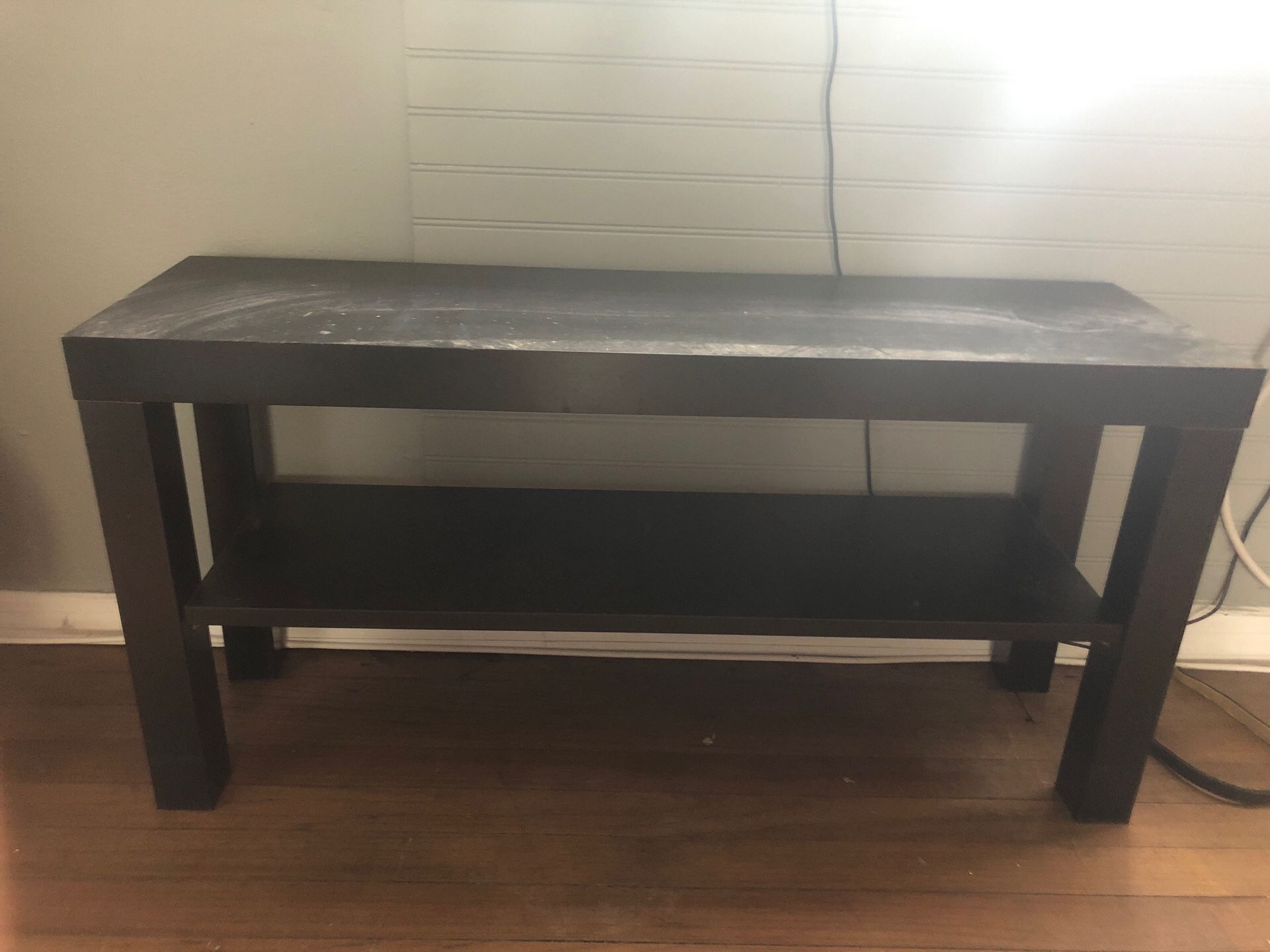 Small black table