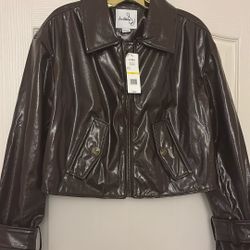 Sam Edelman  Cropped Patent Jacket 