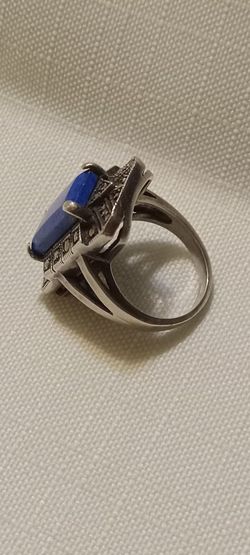 BLUE STONE And SILVER RING  