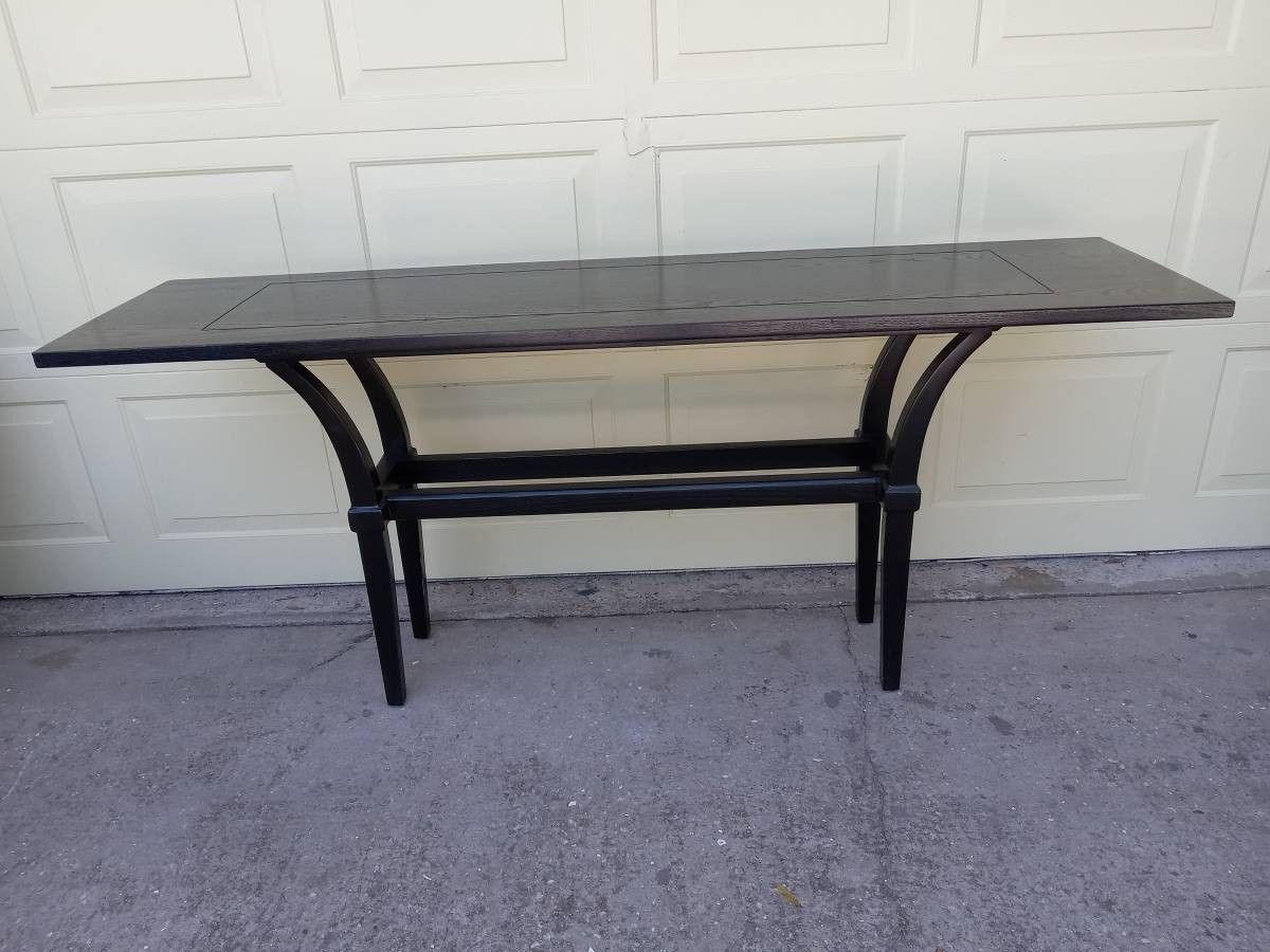 LONG BLACK CONSOLE TABLE