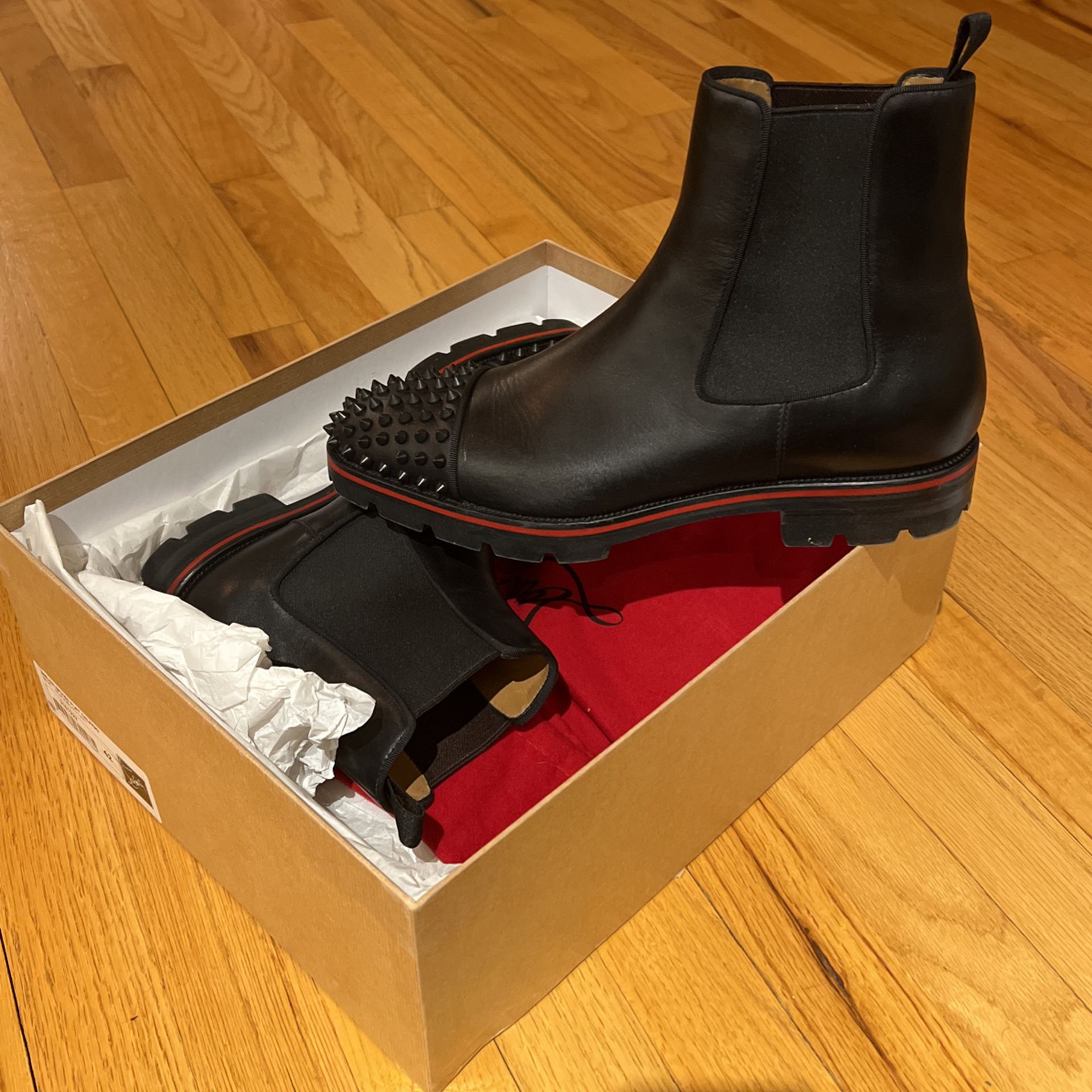 Christian Louboutin Moscou Zip Red Sole Combat Boots, Brand Size 45 ( US  Size 12 ) 320128 1BK01 - Shoes, Moscou - Jomashop