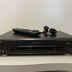 Panasonic Hi-Fi Stereo VCR VHS Player W/ Remote & A/V cable -Model # PV-7662