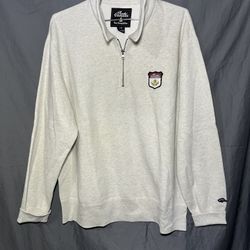 Roots Canada True, Strong & Free L/G quarter-zip pullover in oatmeal