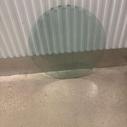 36” oval glass top … $60