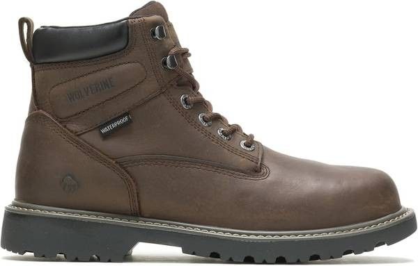 NEW Sz 7.5 Wide Wolverine Men Floorhand Waterproof 6” Work Boots Soft Toe Construction Boot