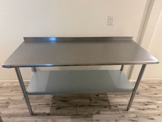 Stainless Steel Commercial Work Table with Backsplash