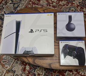 PlayStation 5 slim disc +headset + dual sense edge remote