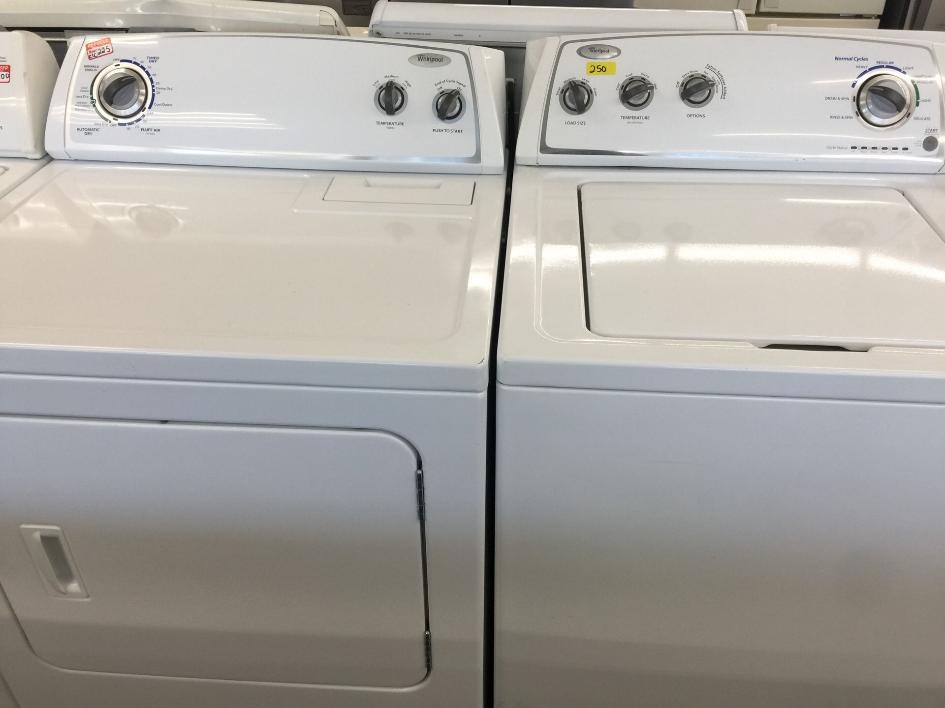 Washer and dryer set