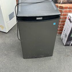 Perfect mini fridge for a garage or man cave.