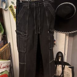 Black Baggy Almost Famous Jeans