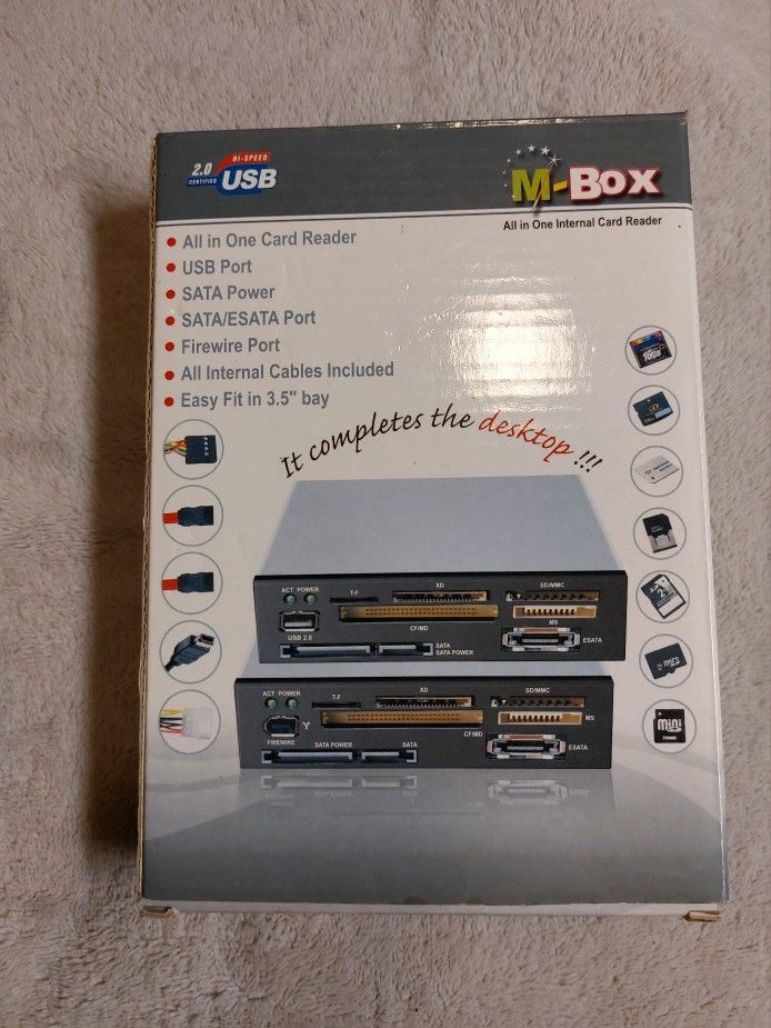 Internal Desktop Computer Card Reader/Hard Drive 3.5" Bay