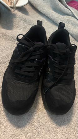 Black Low-Top Lace-Up Sneakers