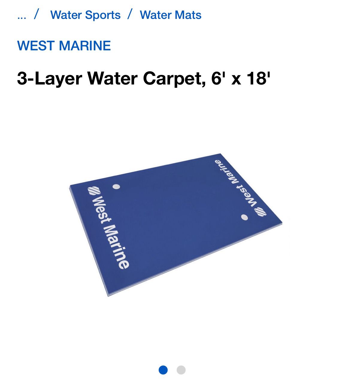 West Marine 6’ X 18’ Water Carpet 