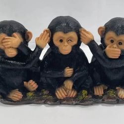 DWK 2017 Monkeys Figures Hear No See No Speak No Evil Monkeys Rare ✅shipping Available 