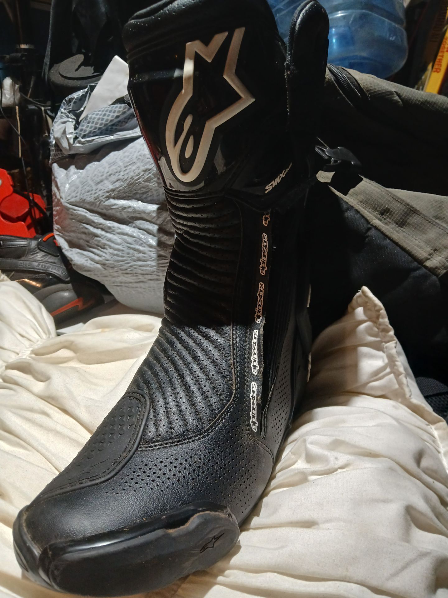 *Alpinestars SMX Plus Black Motorcycle Boots GORE TEX*
