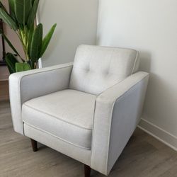 Two Cushioned Accent Chairs 