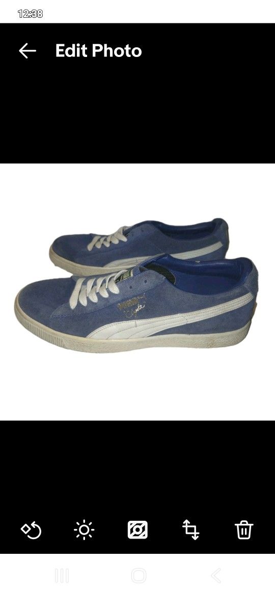 Puma Mens Classic Blue Suede Sport Lifestyle Trainers Sneakers Size 12 Vintage