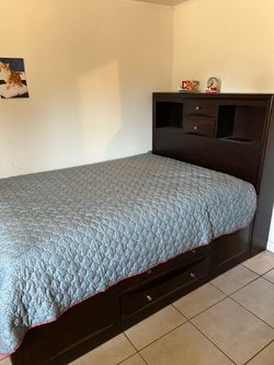 Queen sized bed