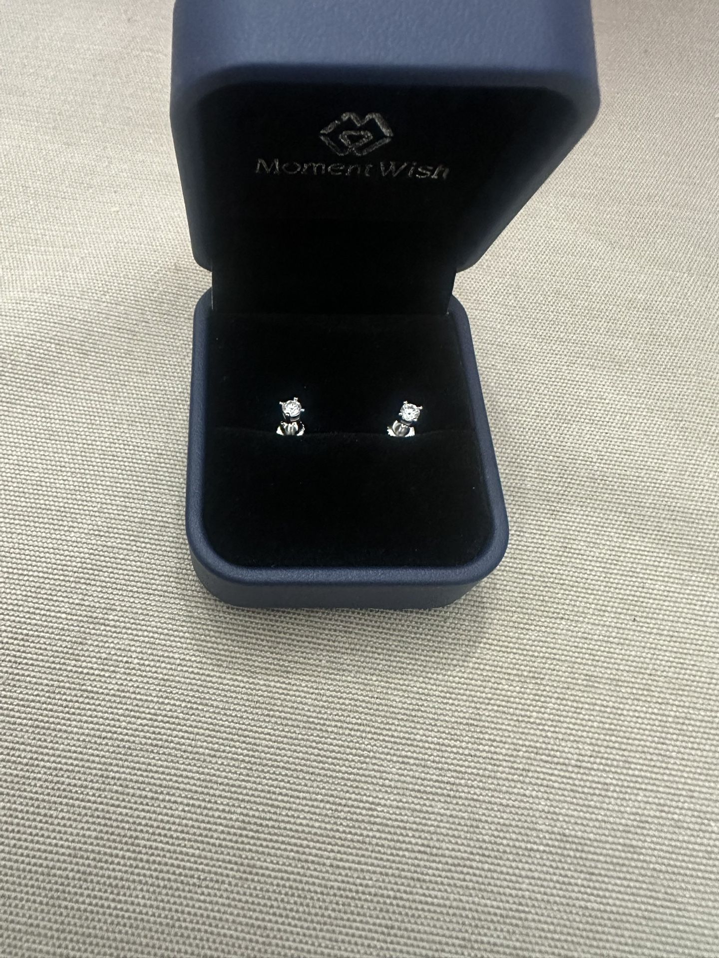 925 Sterling Silver 0.25 CT Moissante Earrings 