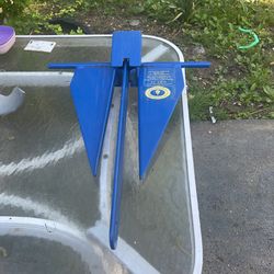 Greenfield® GPI-13-R - 12 lb Blue PVC Coated Iron Fluke Anchor