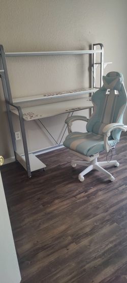 Gaming desk with gaming chair