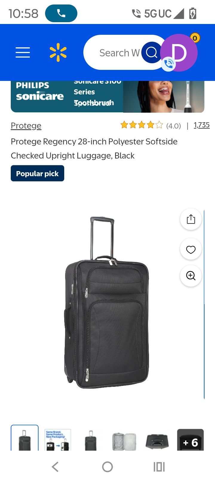 Protege Luggage 15 X 26 New