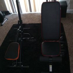 Weight Bench  And A Squat Machine 