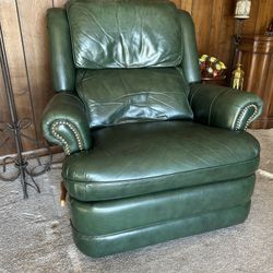 Green Leather La-Z Boy Rocker/Recliner