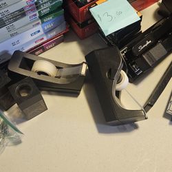 Tape Dispenser & Paper Clip Holders