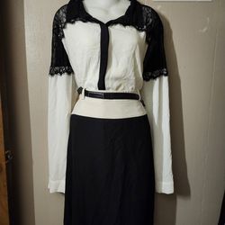 Black & Creme Set/Outfit $22