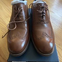 NEW Cole Haan Men's Williams Wingtip Oxford BROWN DRESSING CASUAL SHOES SIZE 8