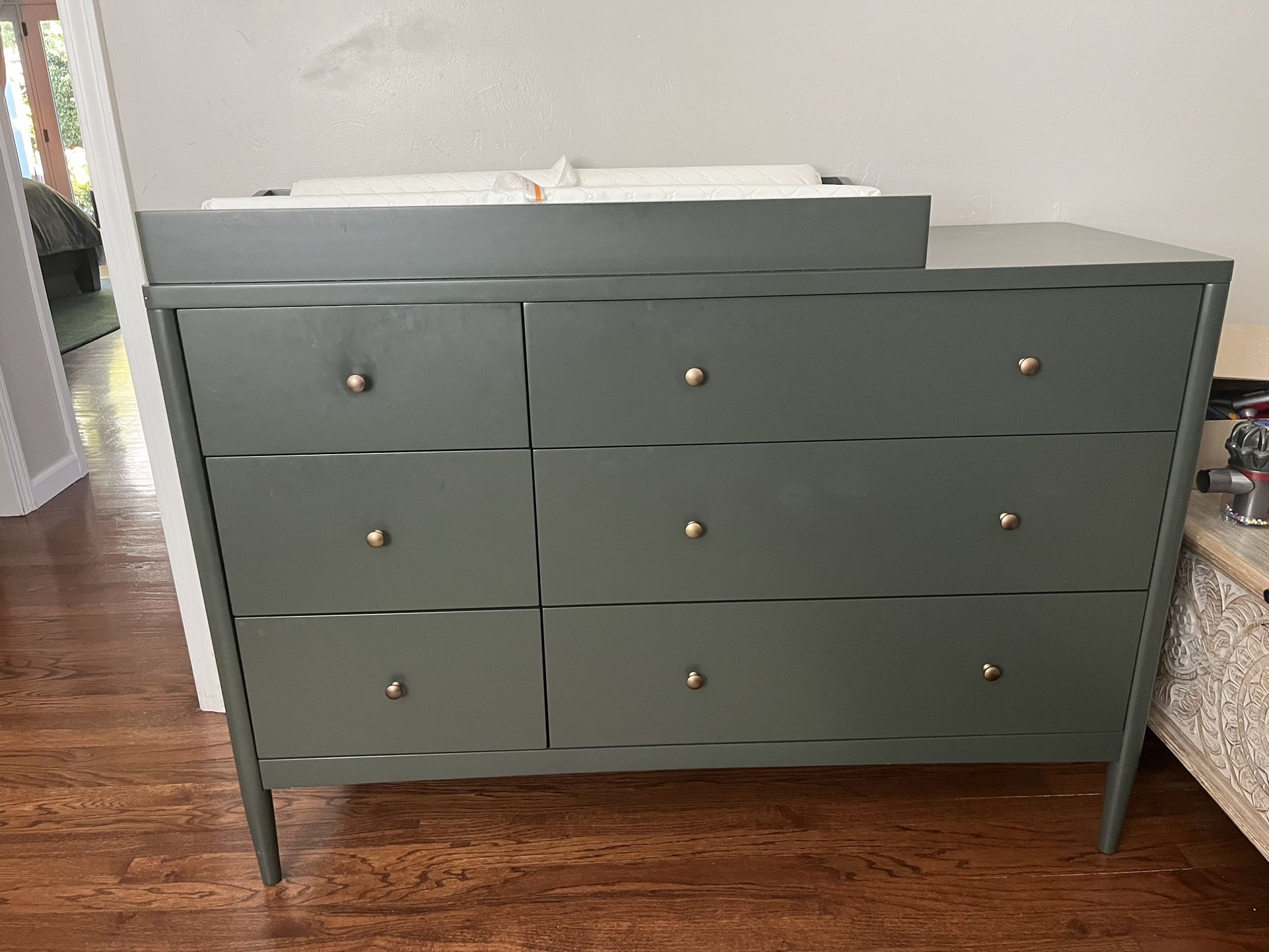 hampshire olive green dresser Crate & Barrel Crib and for Sale in San Diego, CA painted olive green dresser