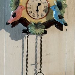 Vintage Ceramic Cuckoo Clock Planter