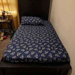 Twin Black Bed 